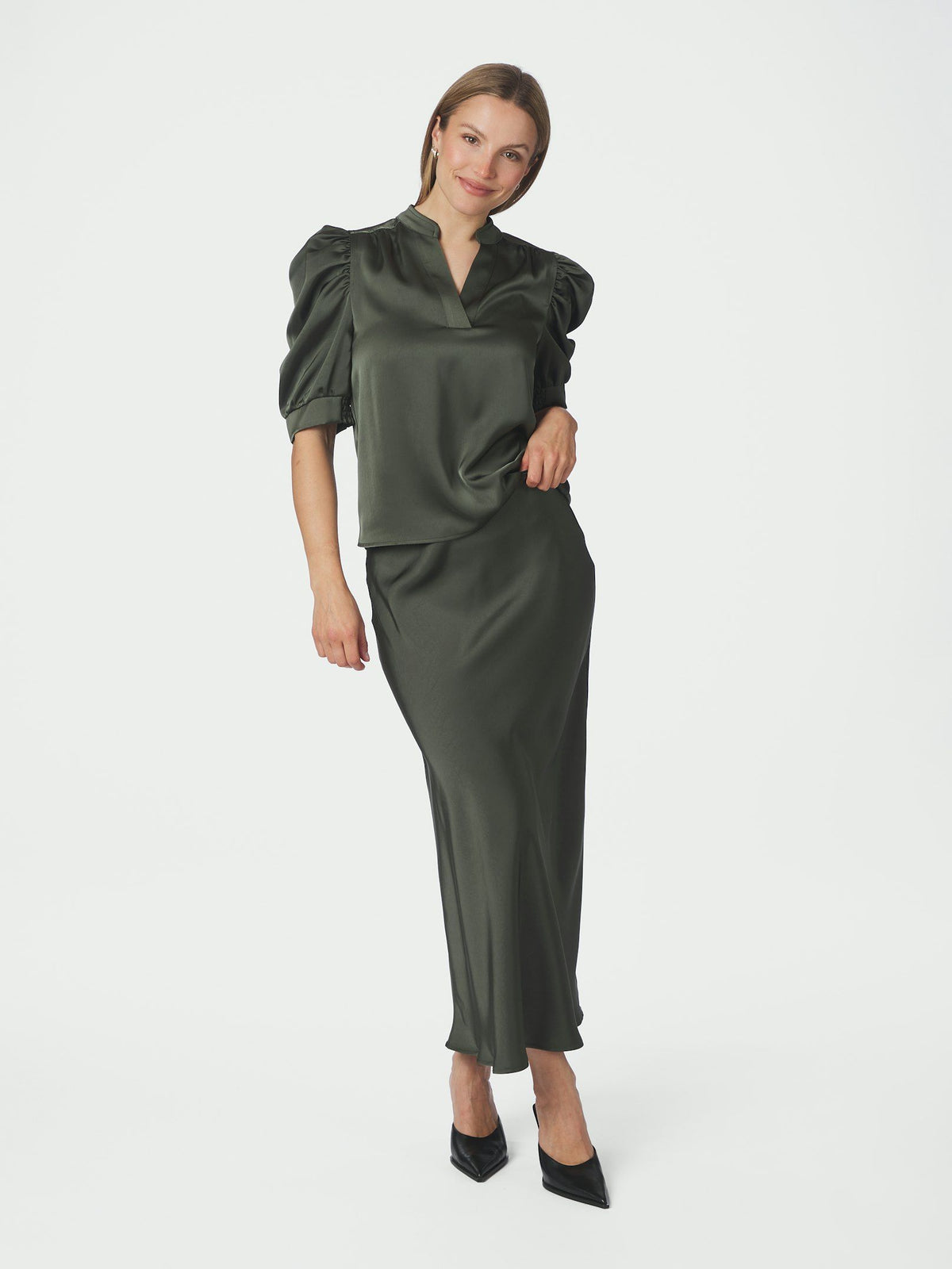 Neo Noir Roella Sateen Blouse (+Farver)