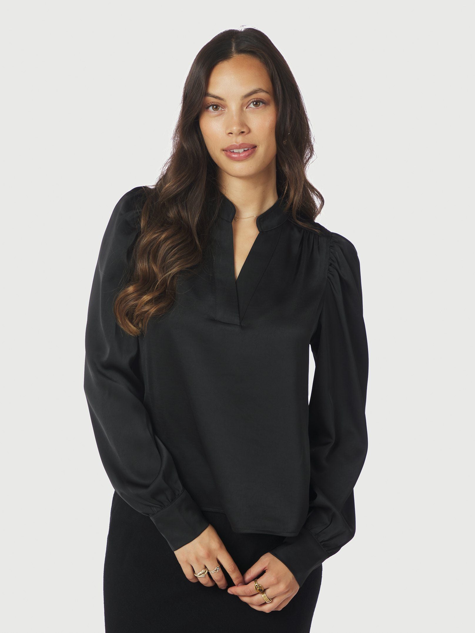 Neo Noir Rosslyn Heavy Sateen Blouse(+Farver)