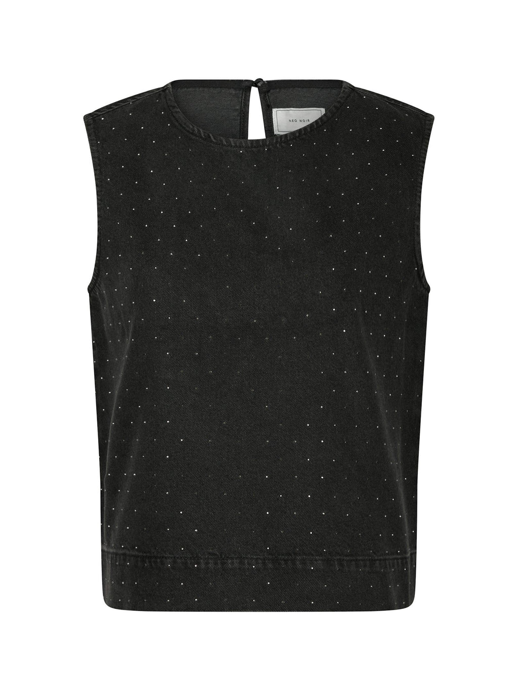 Neo Noir Rissa Bedazzled Denim Top