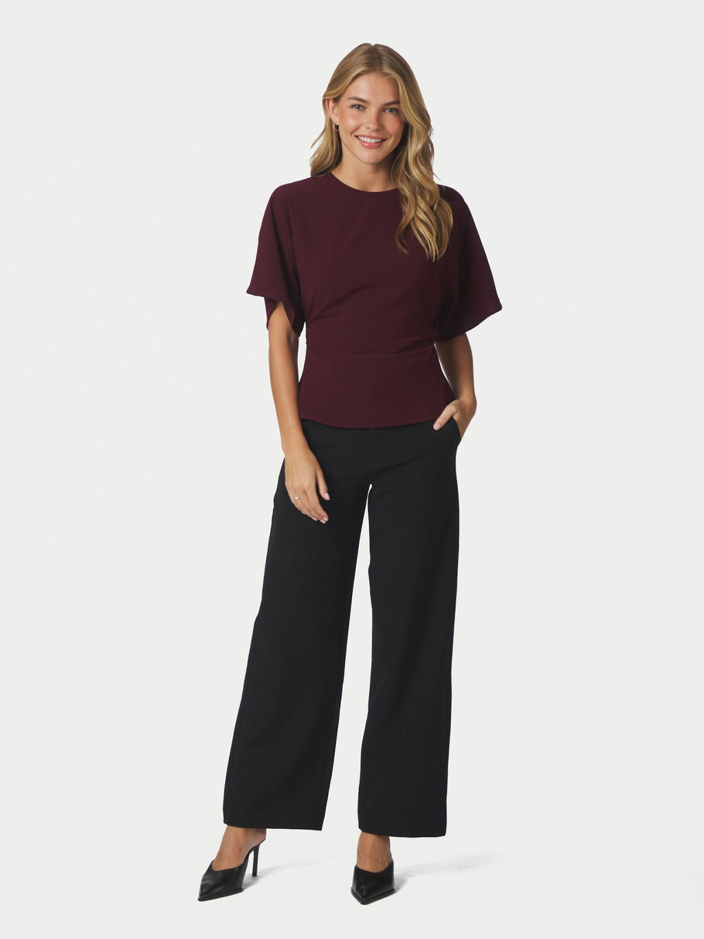 Neo Noir Miriel Drape Blouse