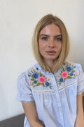 Continue Camilla Stripe Multi Bluse