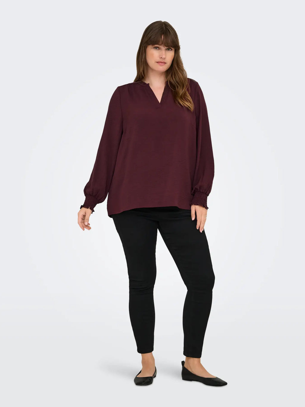 Only carmakoma Metta L/S V-Neck Blouse