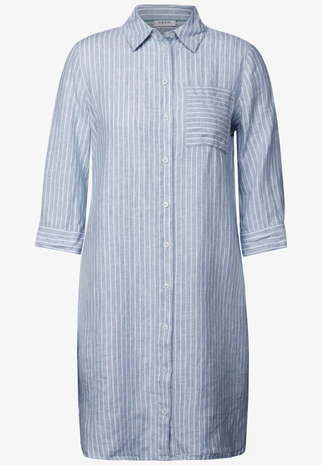 Cecil Linen Striped Dress