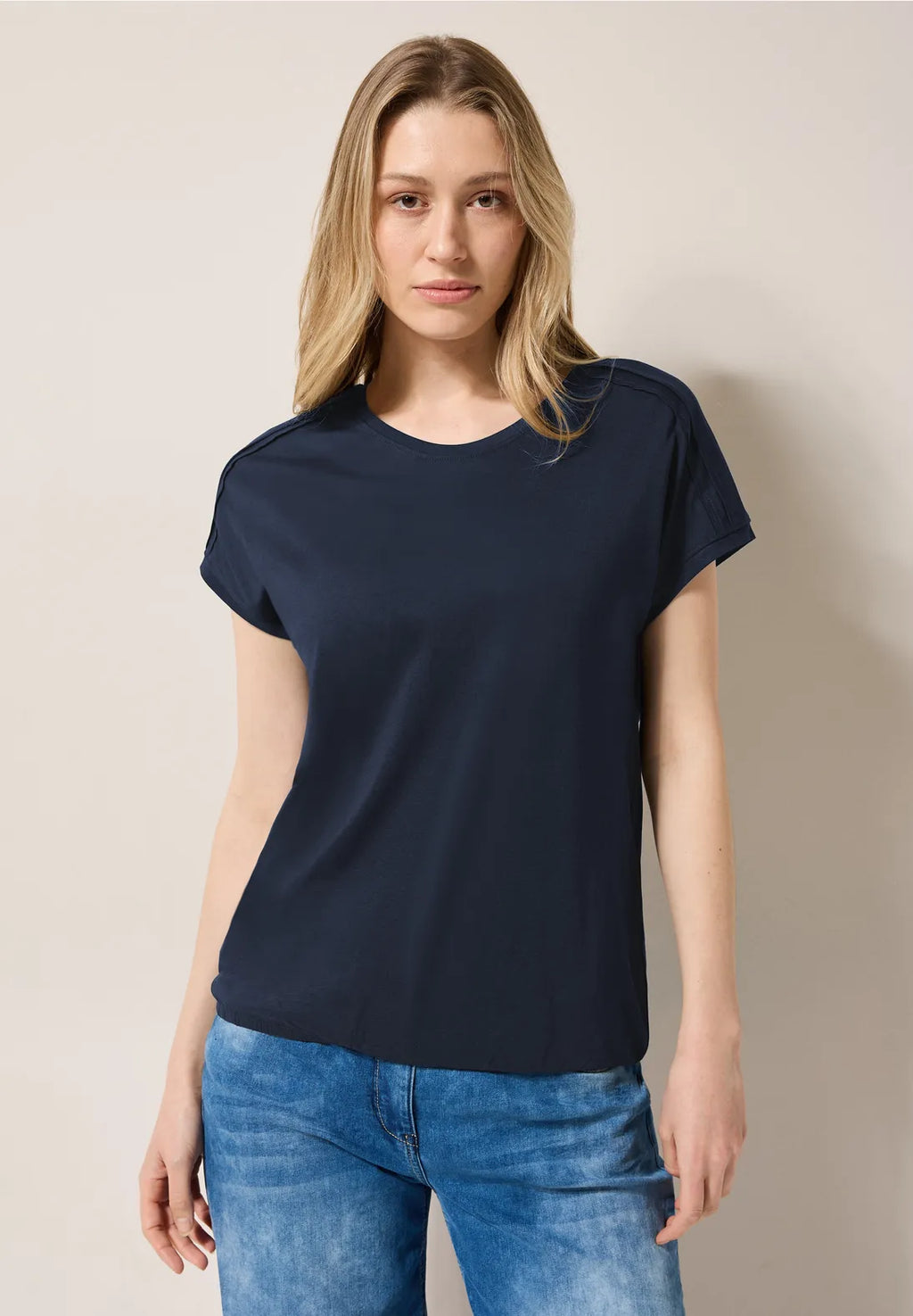 Cecil NOS Solid deco shouldershirt (+Farver)