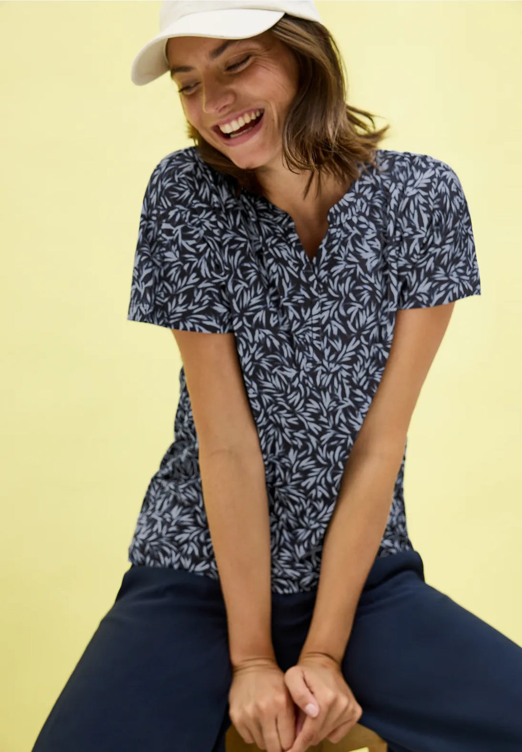 Cecil TOS Leaf Wide T-Shirt