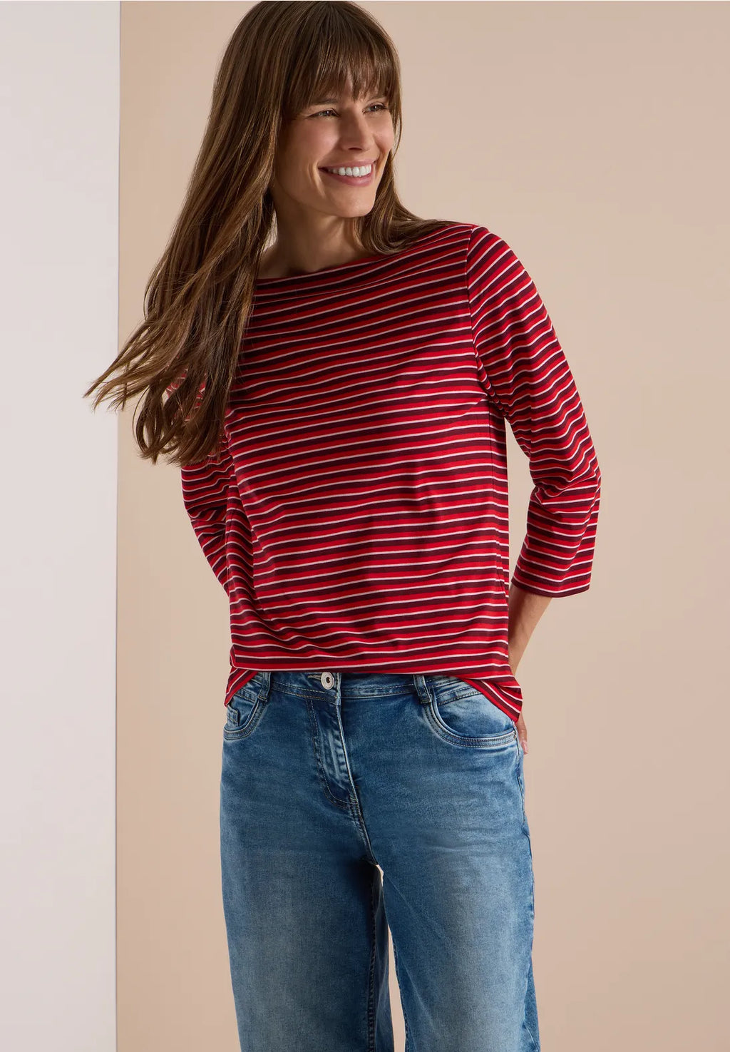 Cecil Tos Striped Boatneck