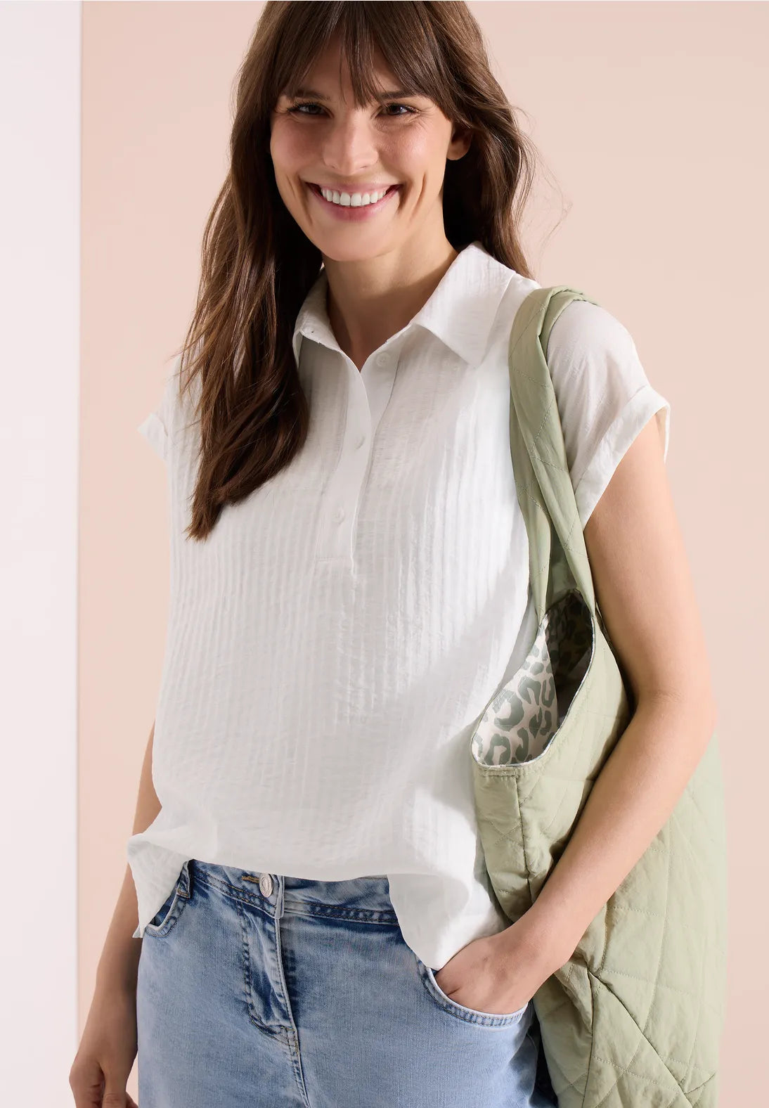 Cecil Solid Collar Blouse