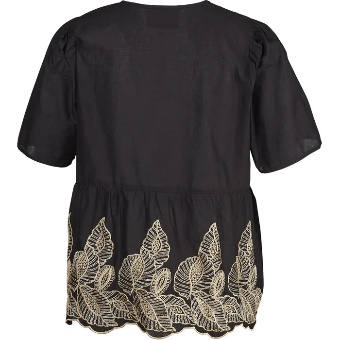 Zoey Gold Embroidery Blouse