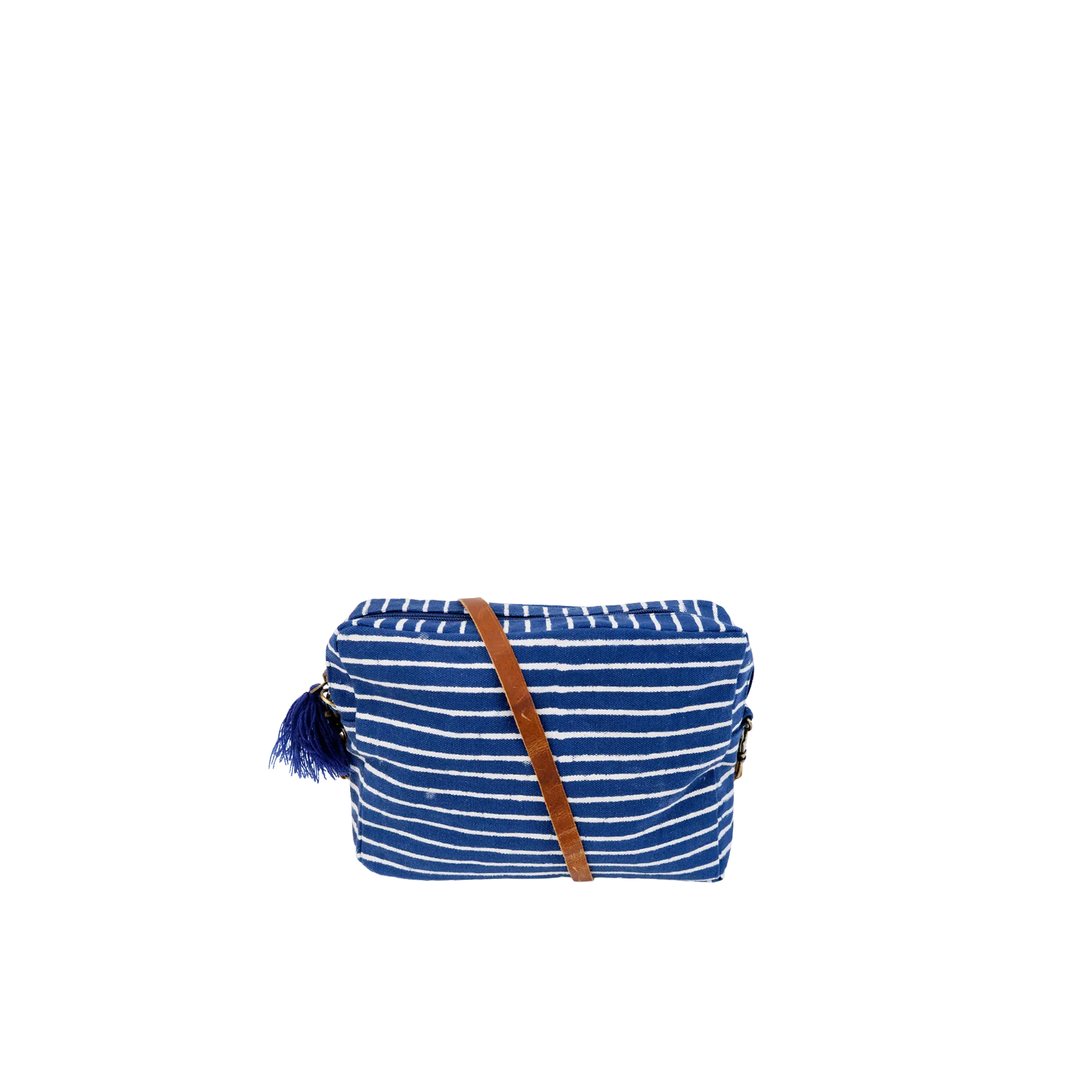 Black Colour Striped Bag
