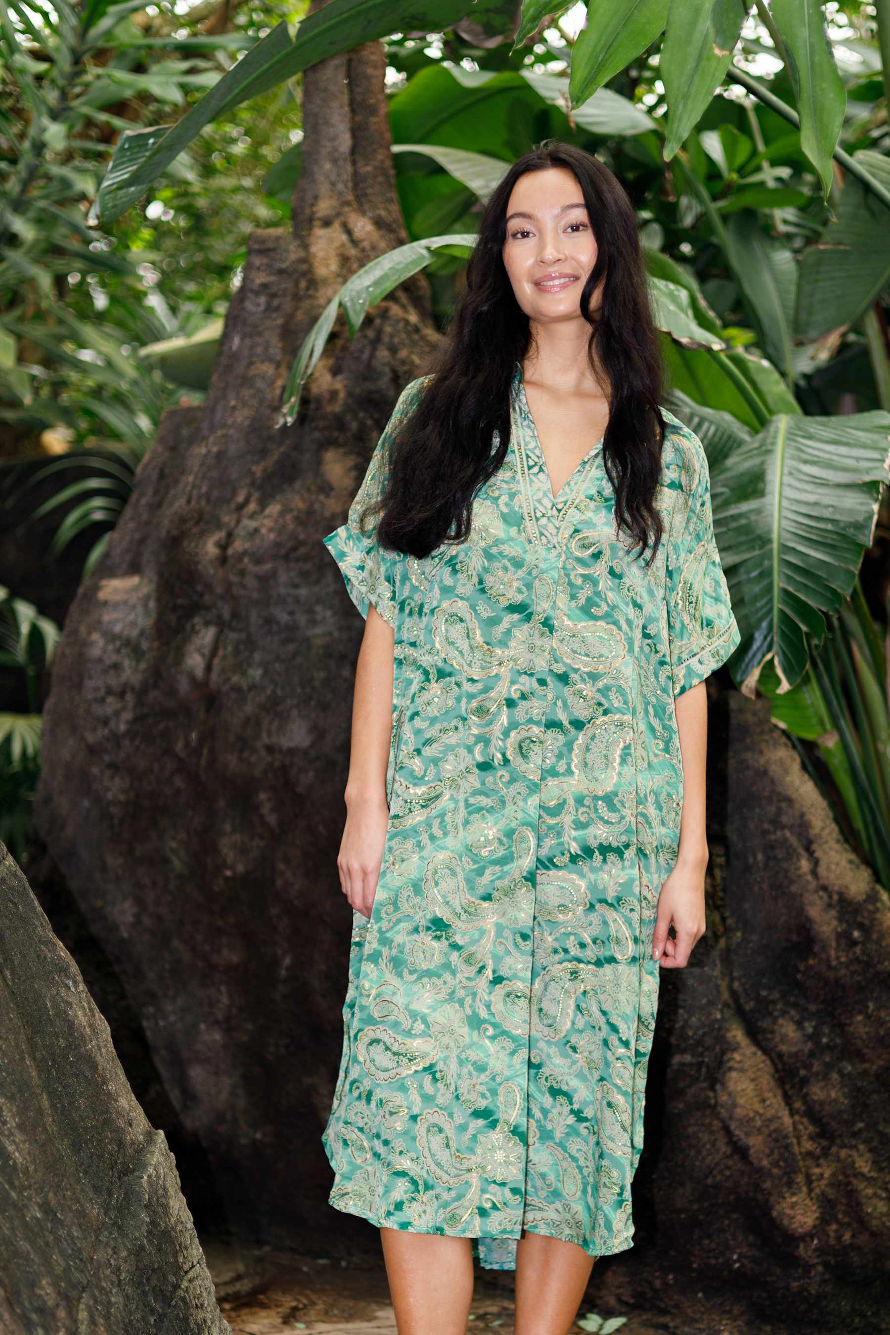 Black Colour Luna Kaftan Tunica