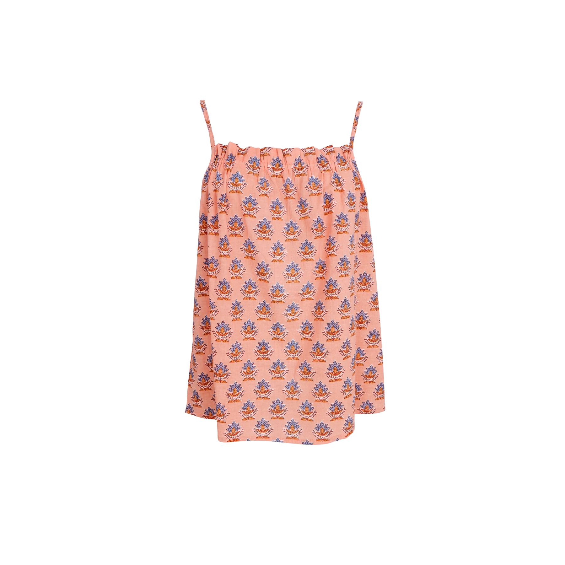 Black Colour Flora Strap Top (+Farver)