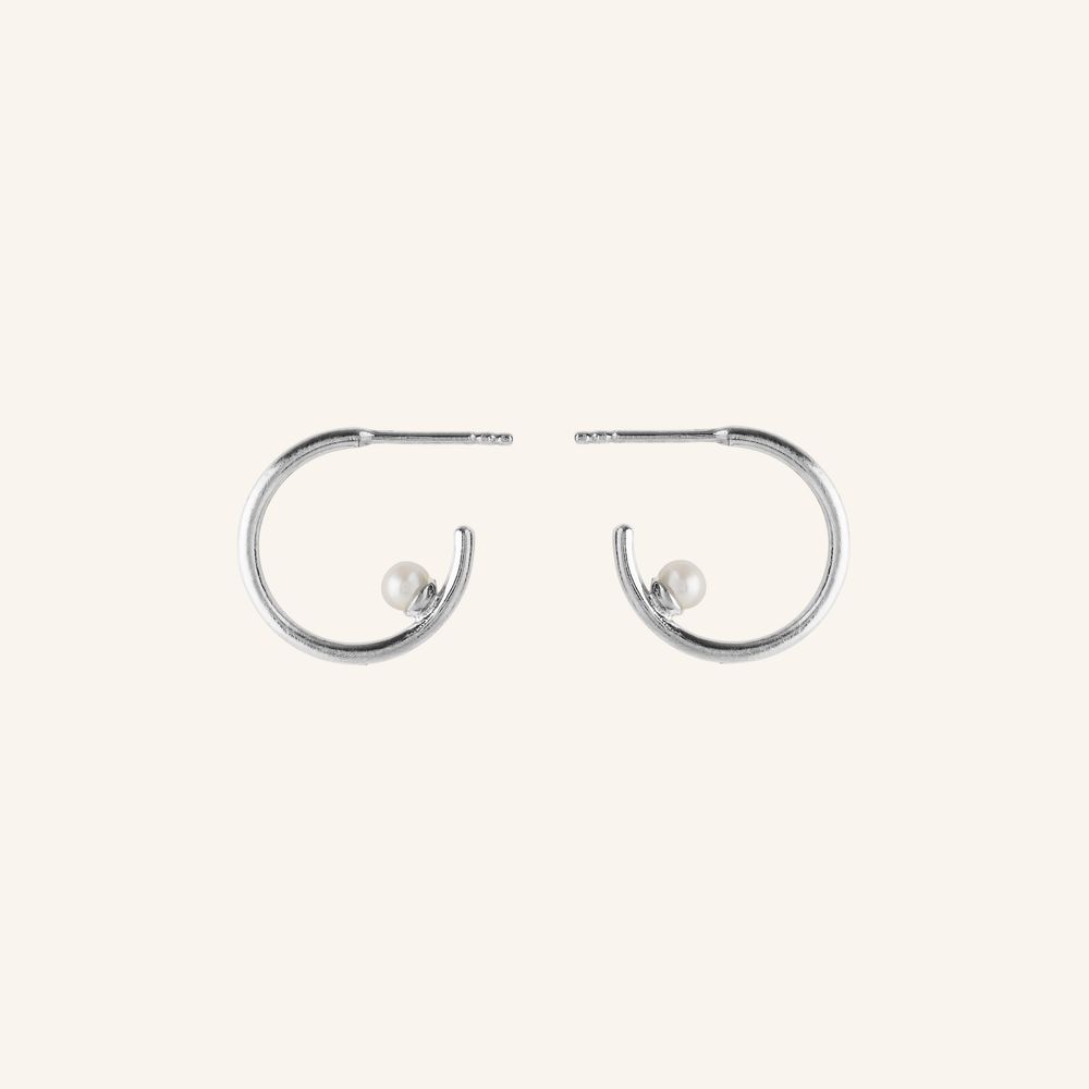 Pernille Corydon Pearl Globe Hoops 16mm (+Farver)