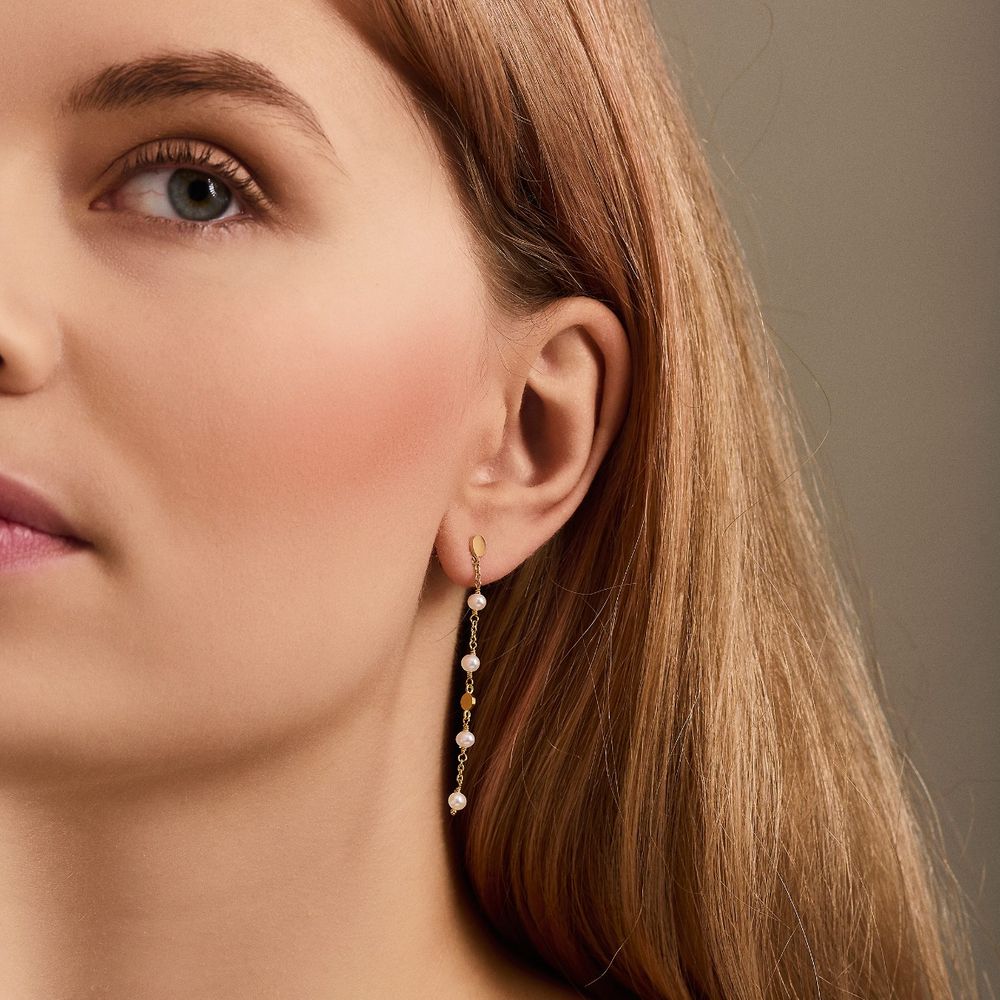 Pernille Corydon Ocean Pearl Earchains 55mm (+Farver)