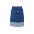 Black Colour Izzy Denim Skirt