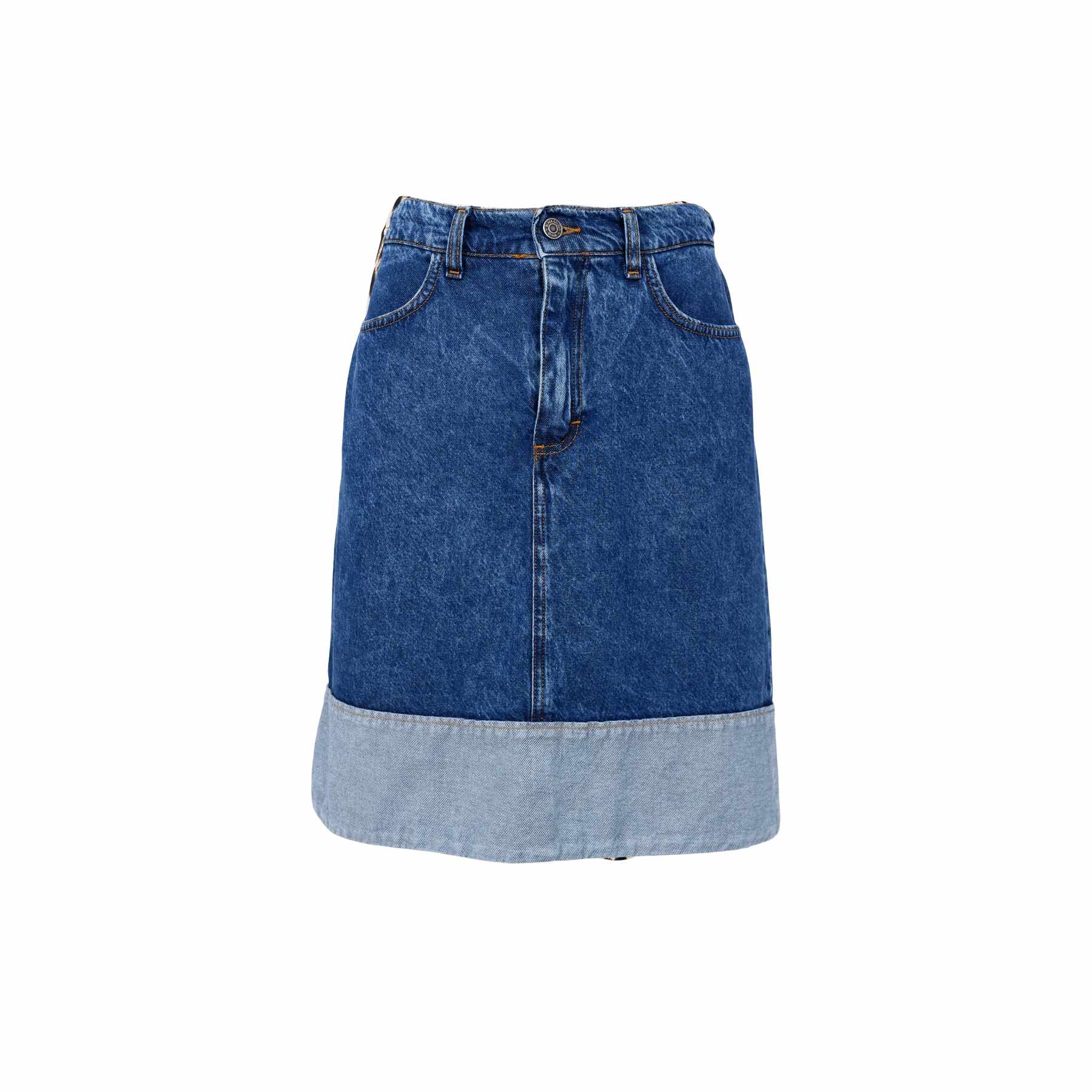 Black Colour Izzy Denim Skirt