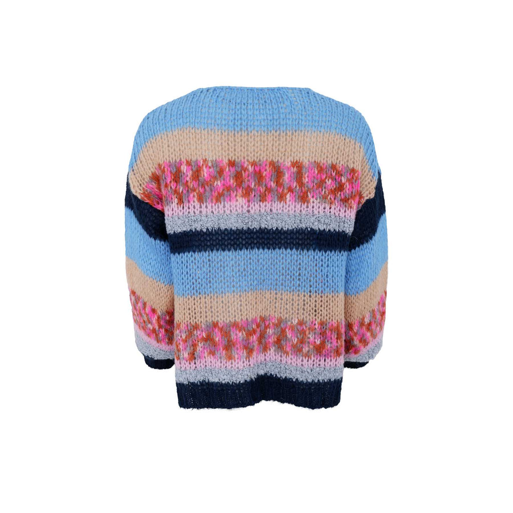 Black Colour Sophie Striped Cardigan