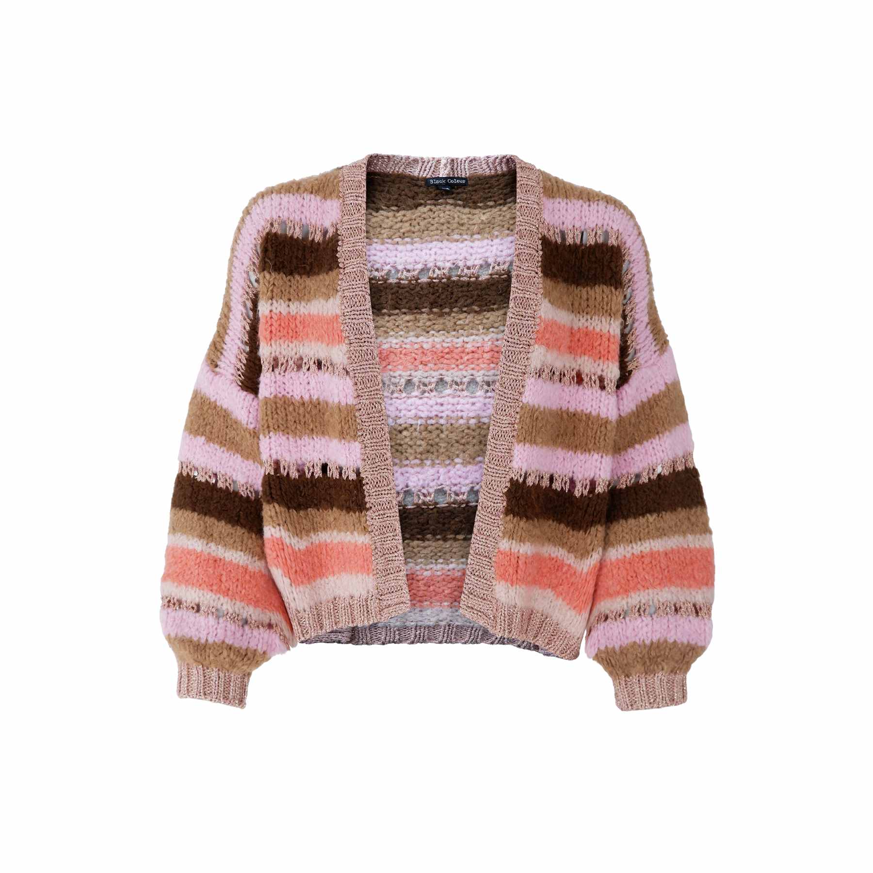 Black Colour Lin Shimmer Cardigan