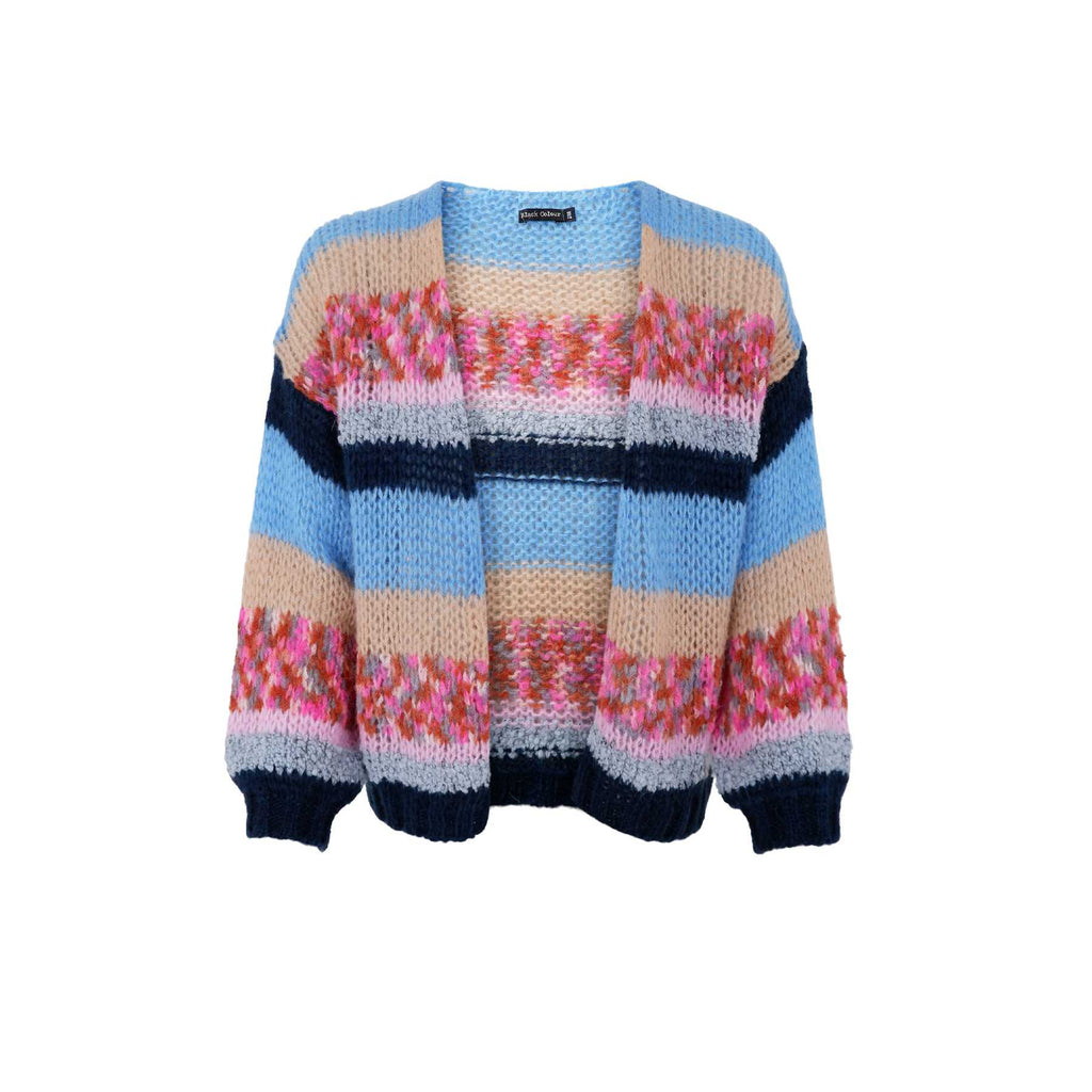 Black Colour Sophie Striped Cardigan