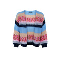 Black Colour Sophie Striped Cardigan