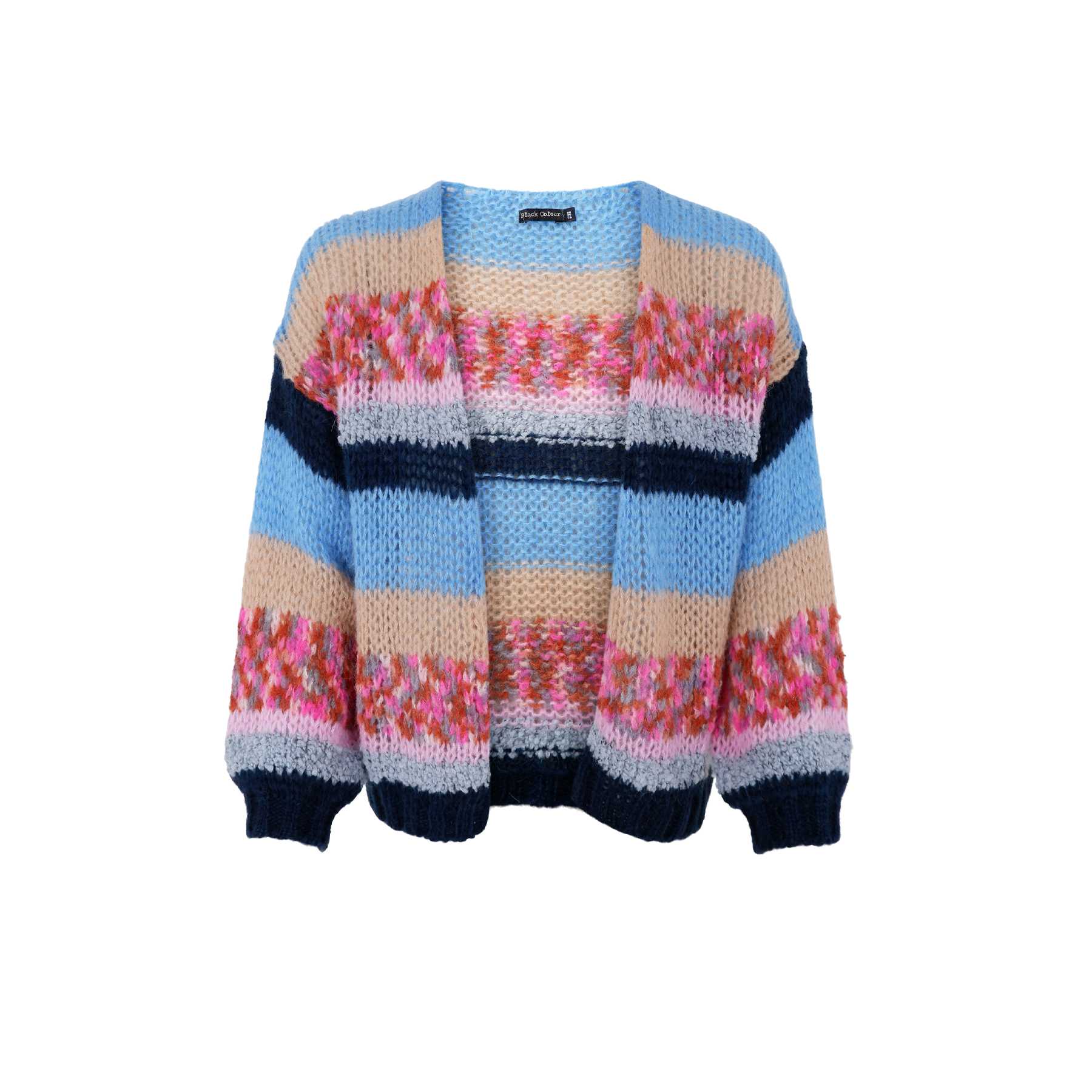 Black Colour Sophie Striped Cardigan