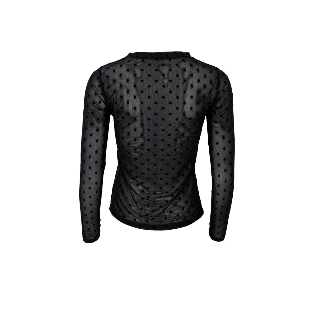 Black Colour Jennie Dot Mesh