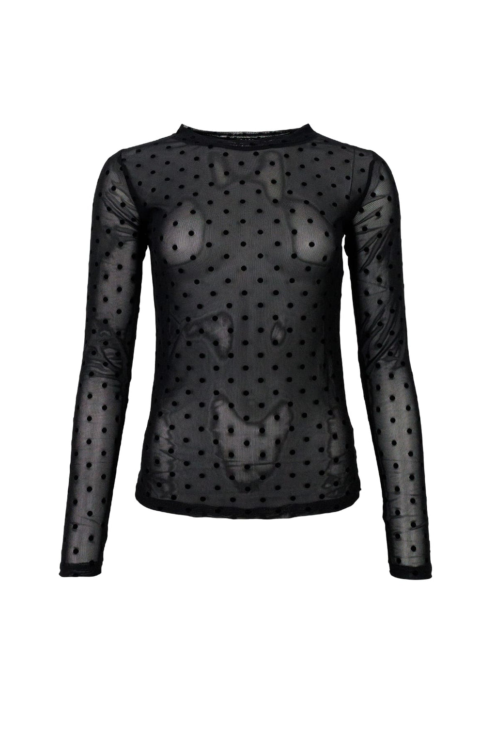 Black Colour Jennie Dot Mesh