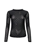 Black Colour Jennie Dot Mesh