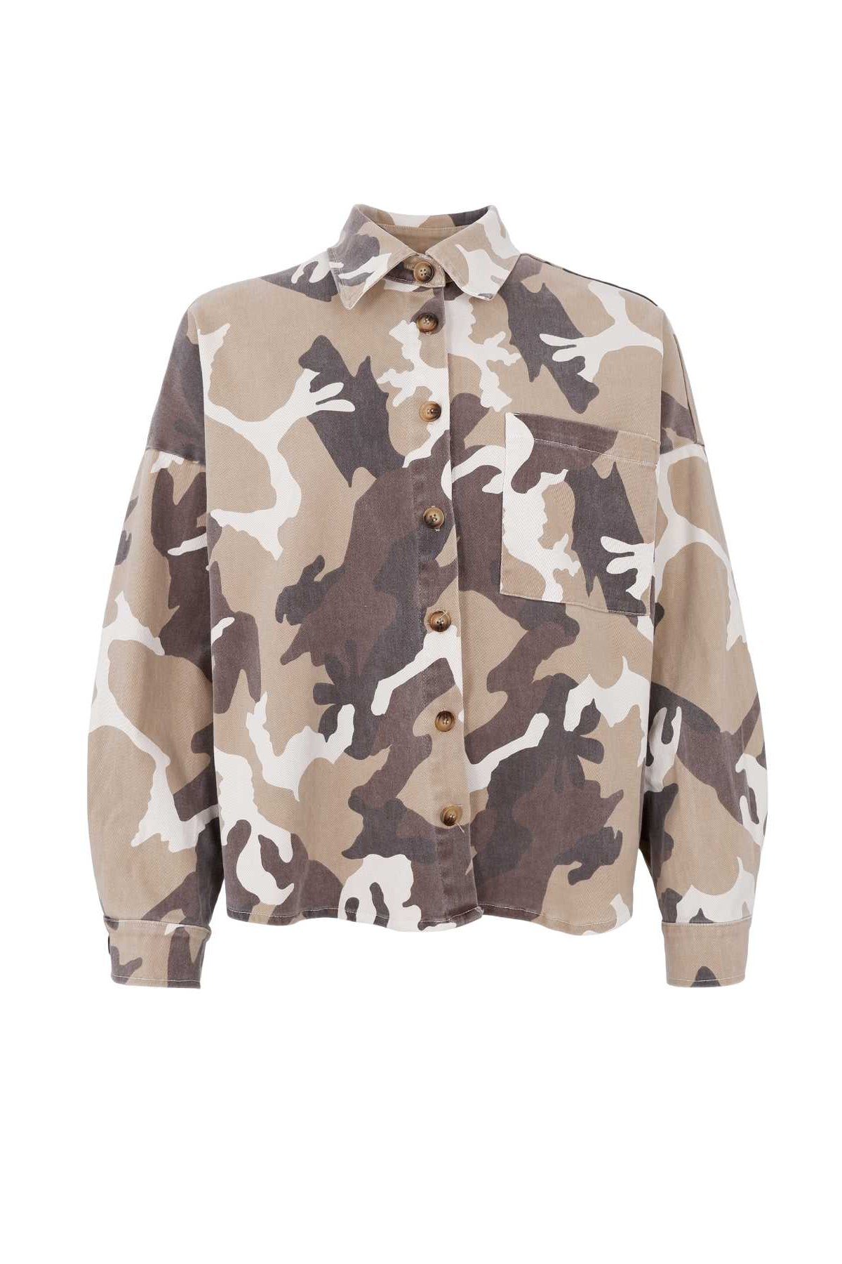 Black Colour Tess Shirt Jacket