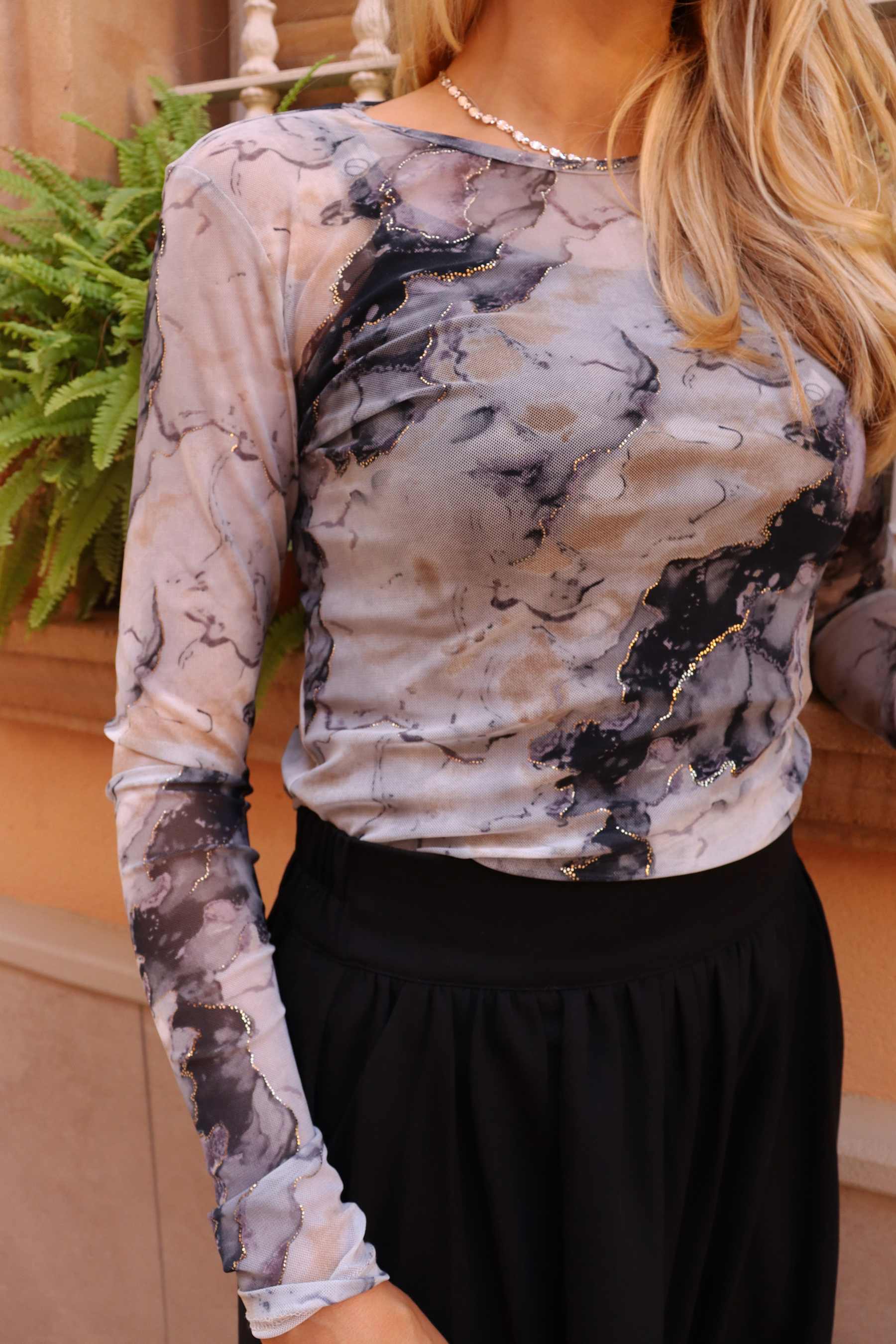 Liberté Mesh L/S Bluse (+Faver)