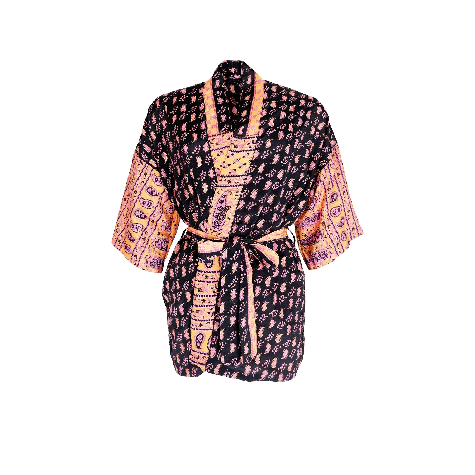 Black Colour Luna Short Kimono (+Farver)