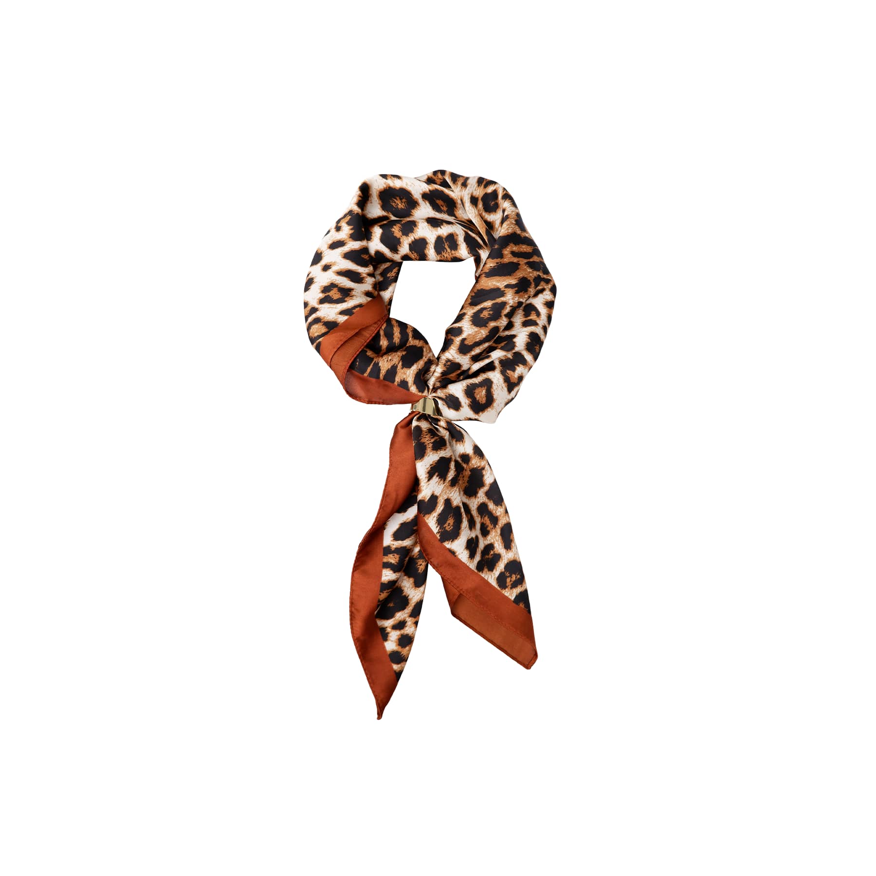 Black Colour Nira Mini Scarf golden ring