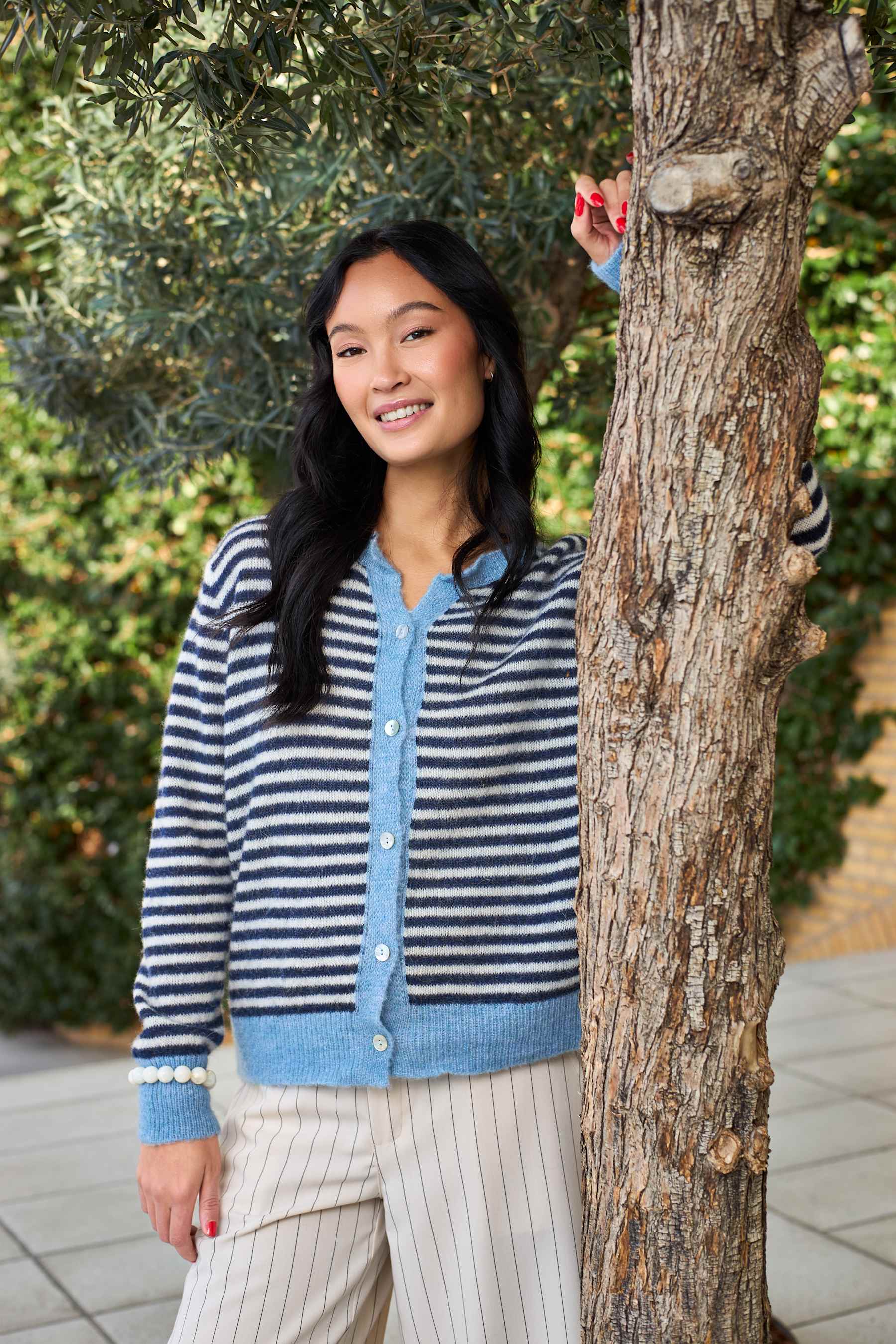 Black Colour Dell Striped Knit