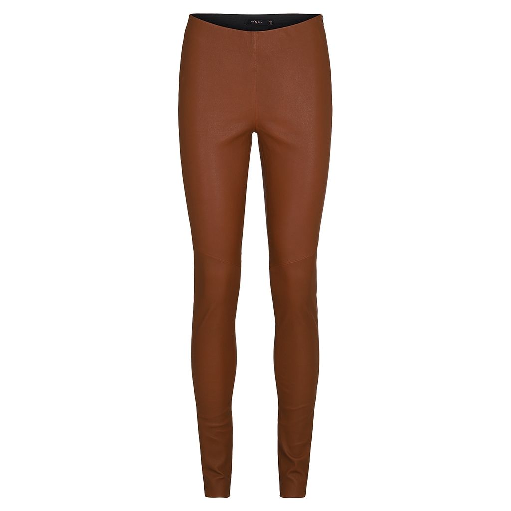 STRETCHABLE LEGGINGS BUTTERFLY (+FARVER) COGNAC / 46 Seminkjole