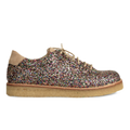 Angulus Sneaker i glitter plateausål