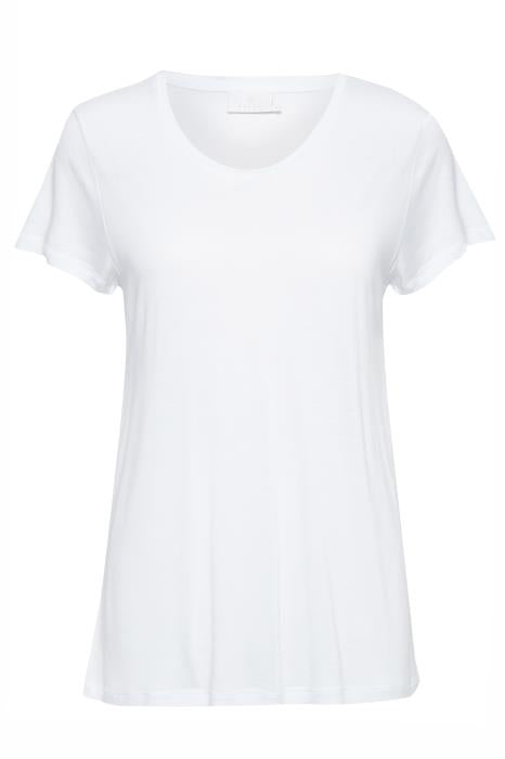 ANNA O-NECK T-SHIRT KAFFE (+FARVER) HVID / XS Seminkjole