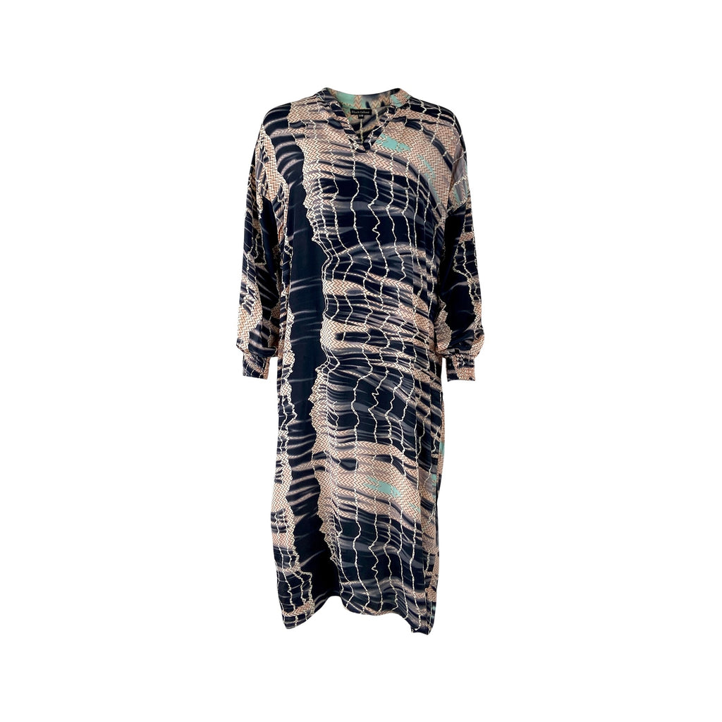 Black Colour Pixi Batik Kaftan Dress(+Farver)