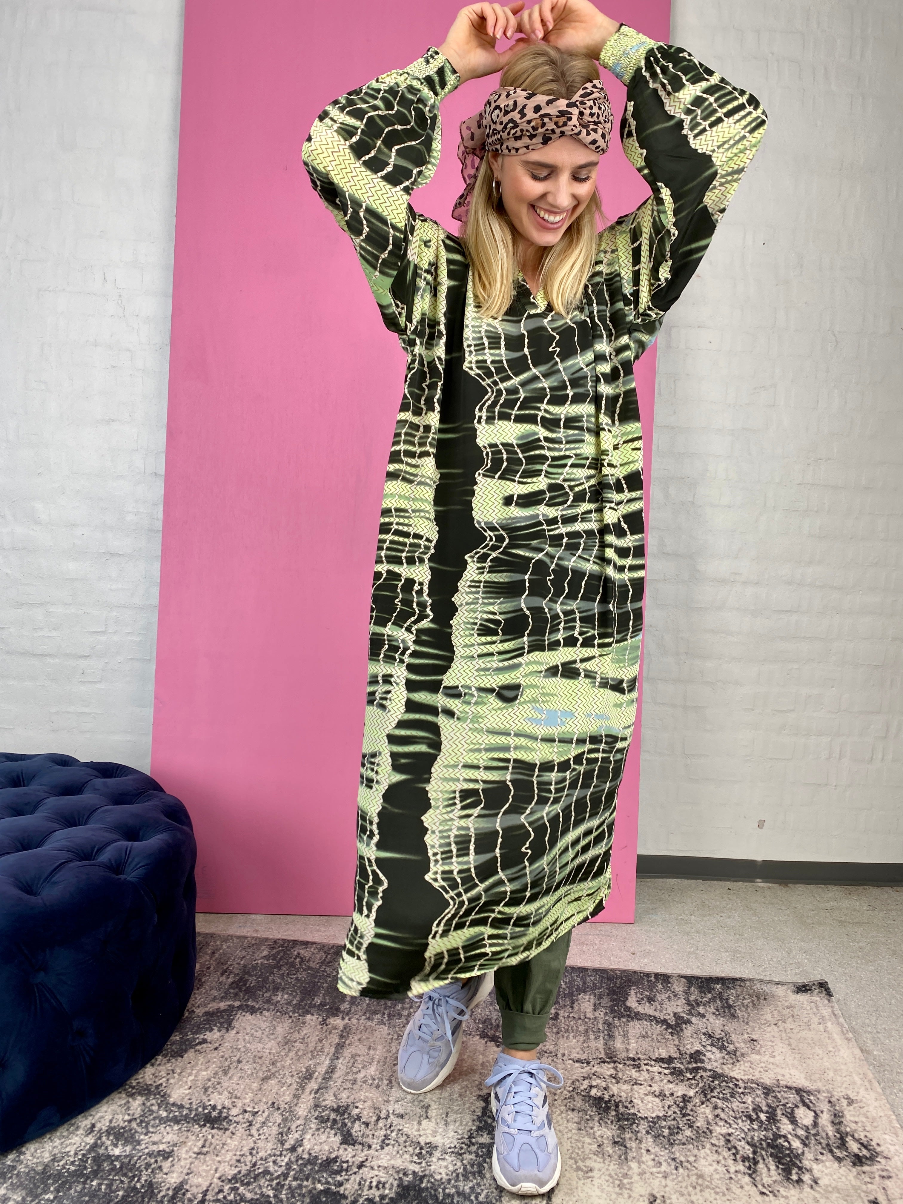 Black Colour Pixi Batik Kaftan Dress(+Farver)
