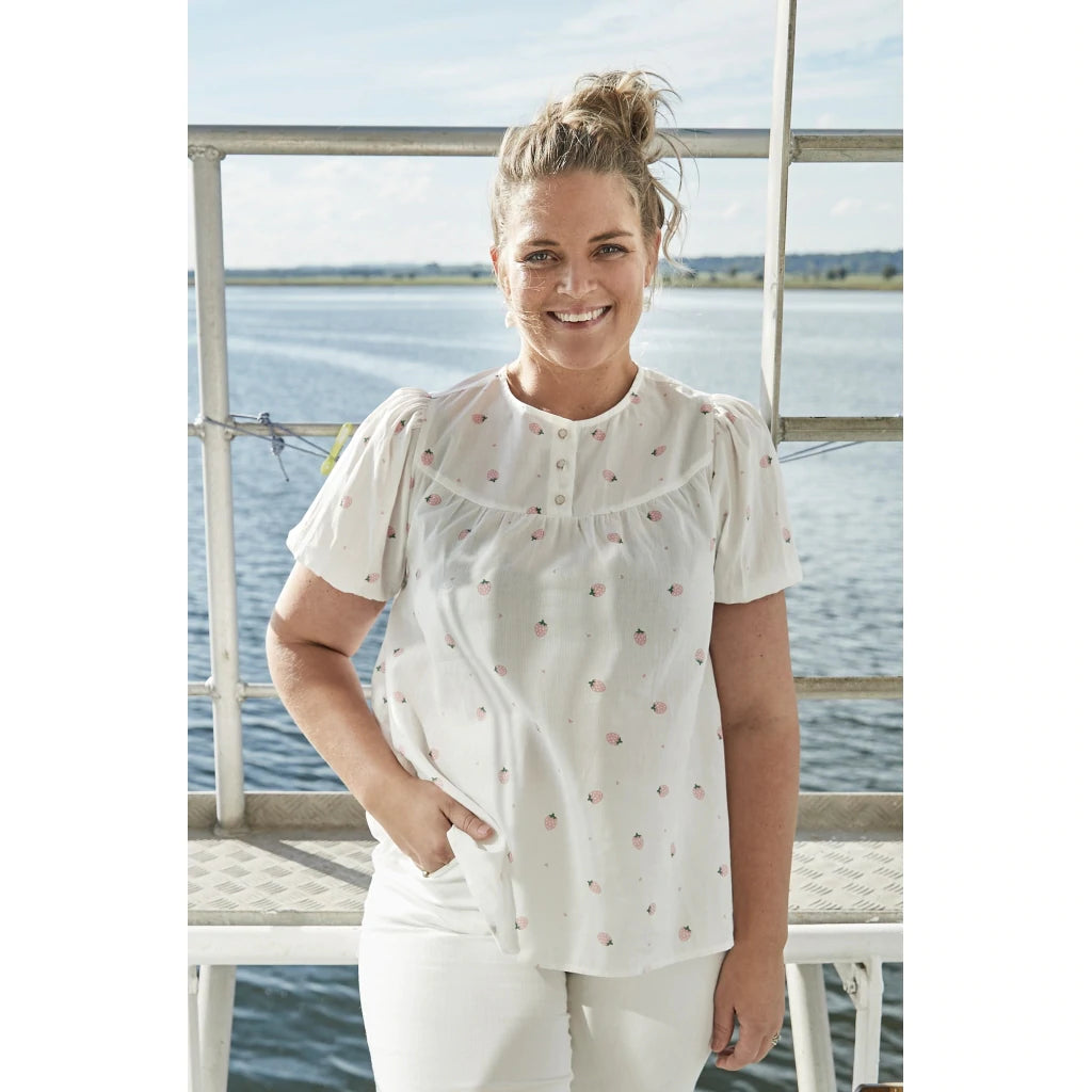 Zoey Strawberry Blouse