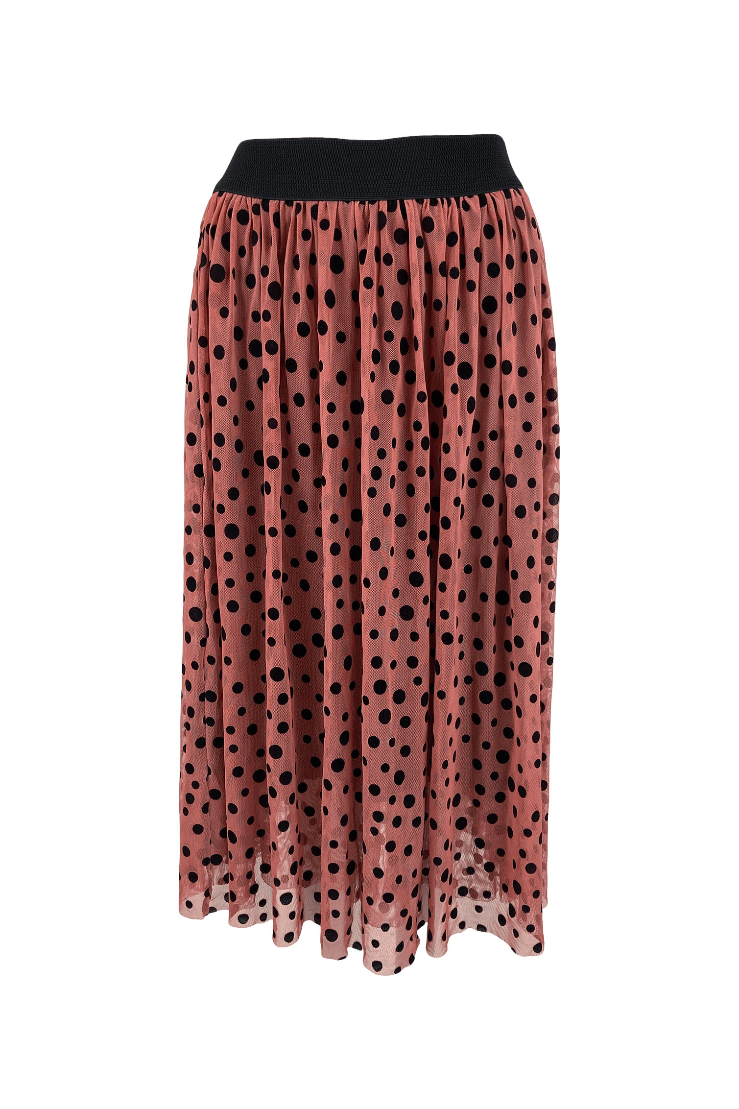 Black Colour Daisie Dot Mesh Skirt (+Farver)
