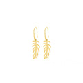Pernille Corydon Fern Leaf Earhooks 42 mm