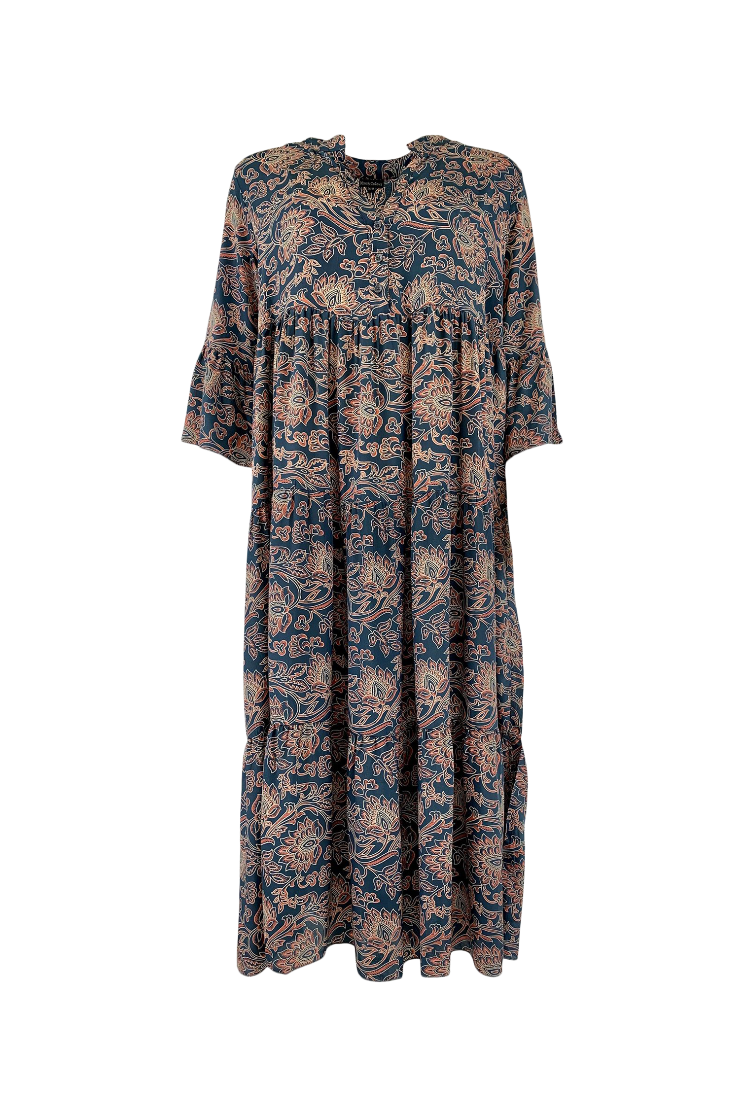 Black Colour Luna Boho Long Dress(+Farver)