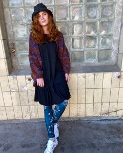 Black Colour Aya Tie Dye Leggings