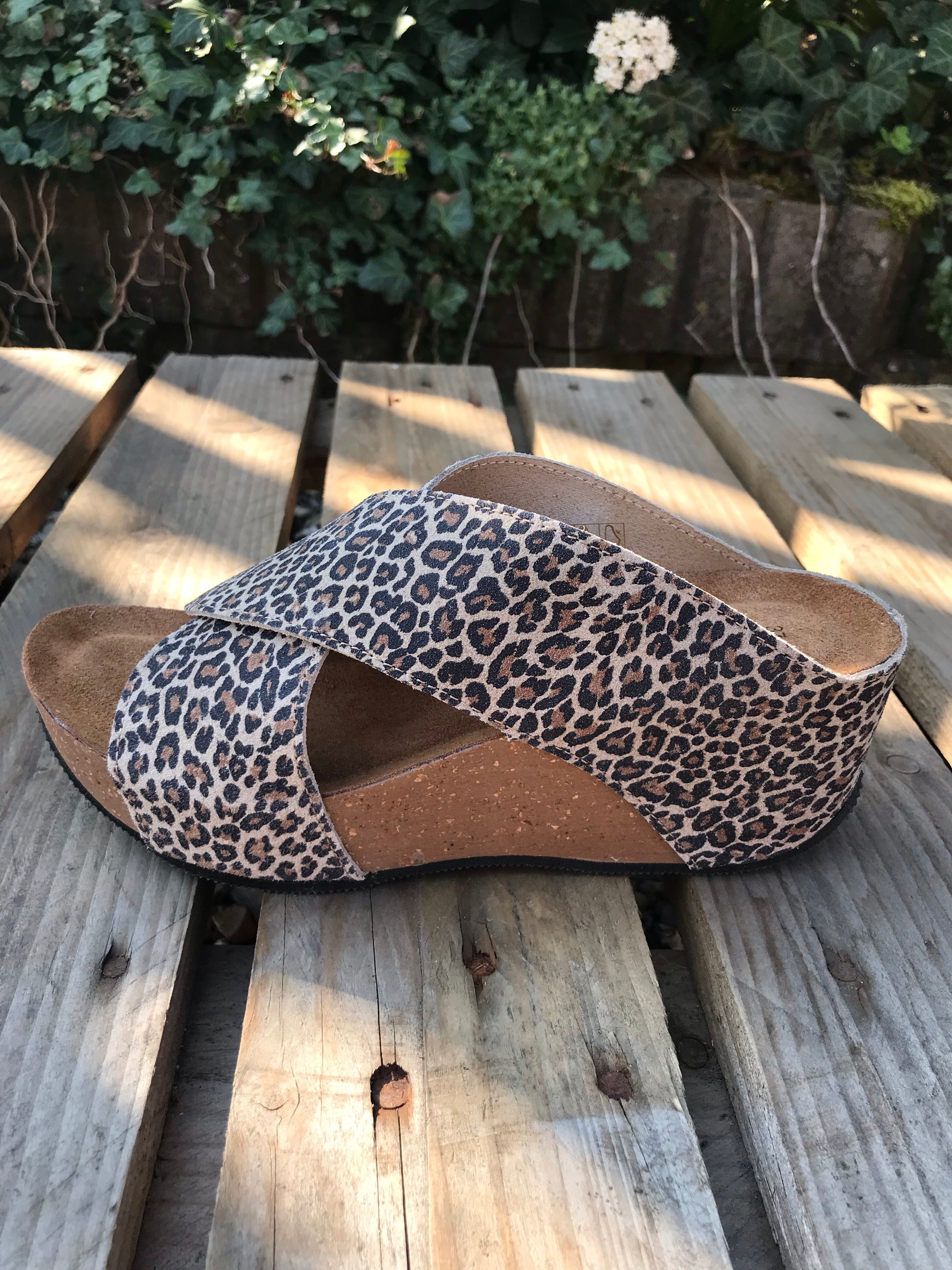 SANDAL SLIPPERS BELLA MODA (+FARVER) LEOPARD / 36 Seminkjole