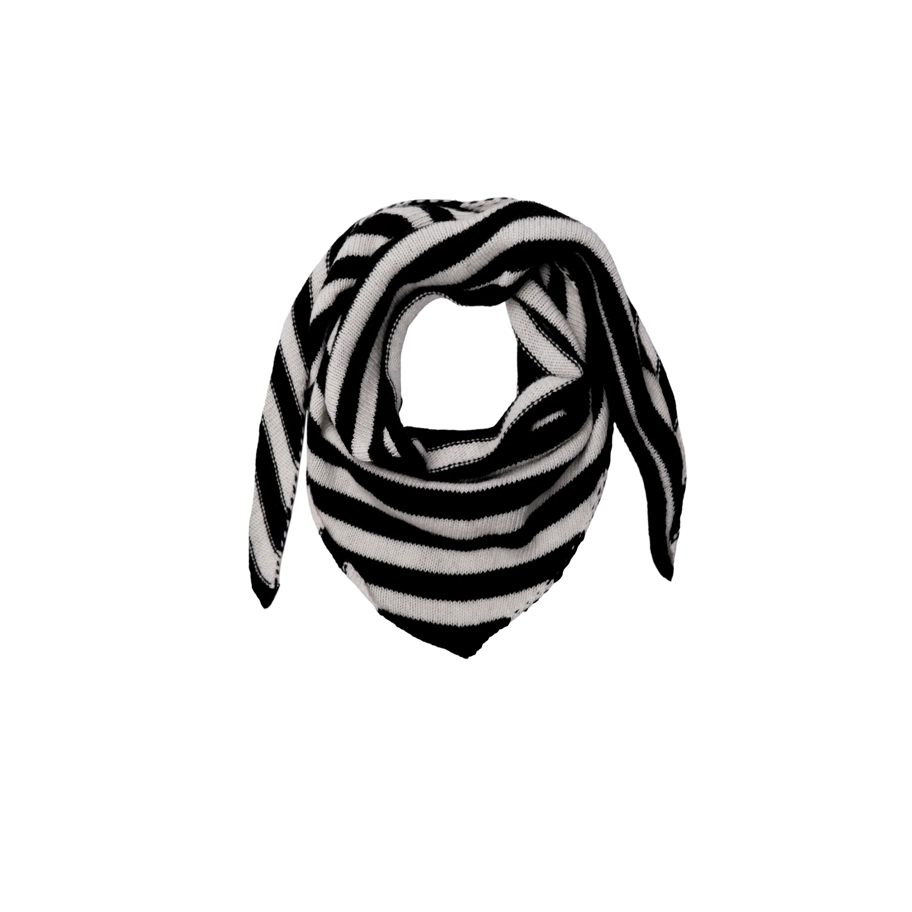 Black Colour Striped Scarf
