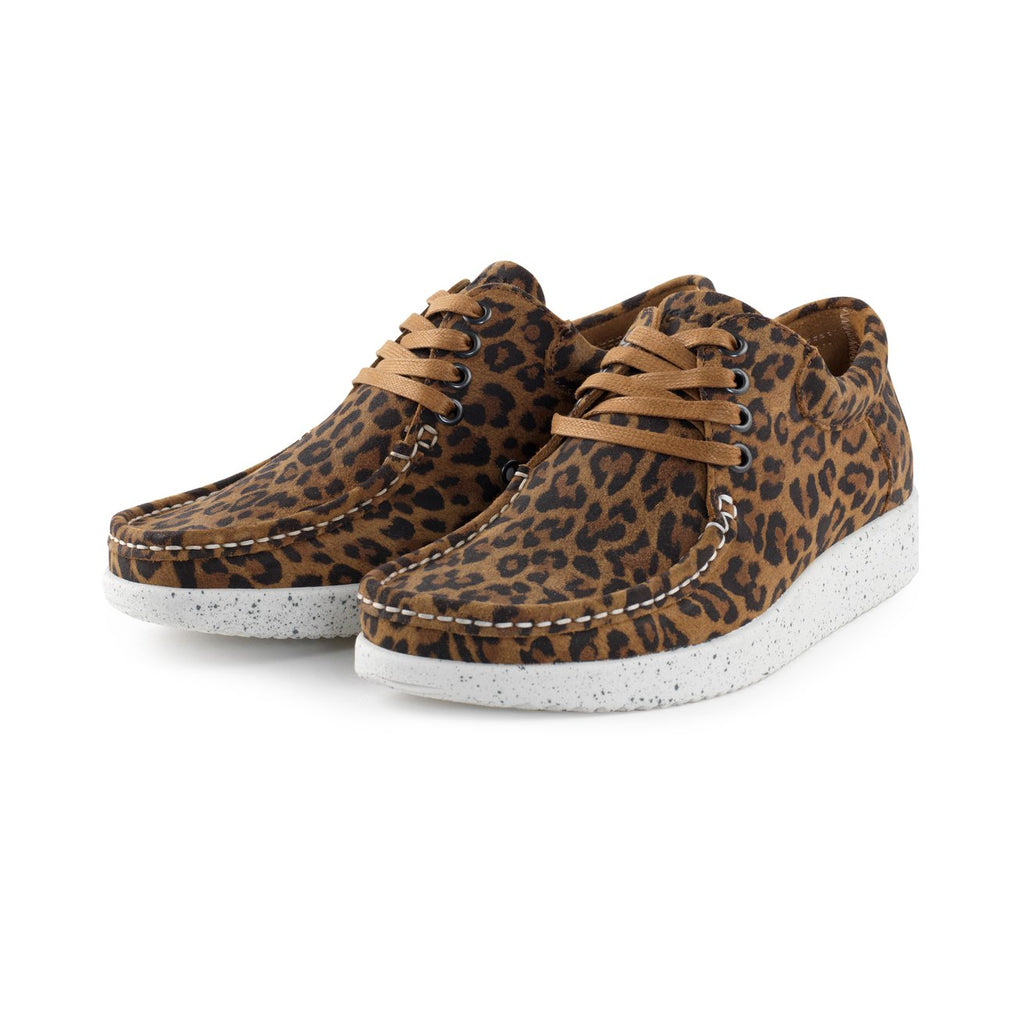 ANNA SUEDE LEOPARD SKO NATURE  Seminkjole