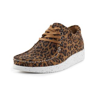 ANNA SUEDE LEOPARD SKO NATURE  Seminkjole