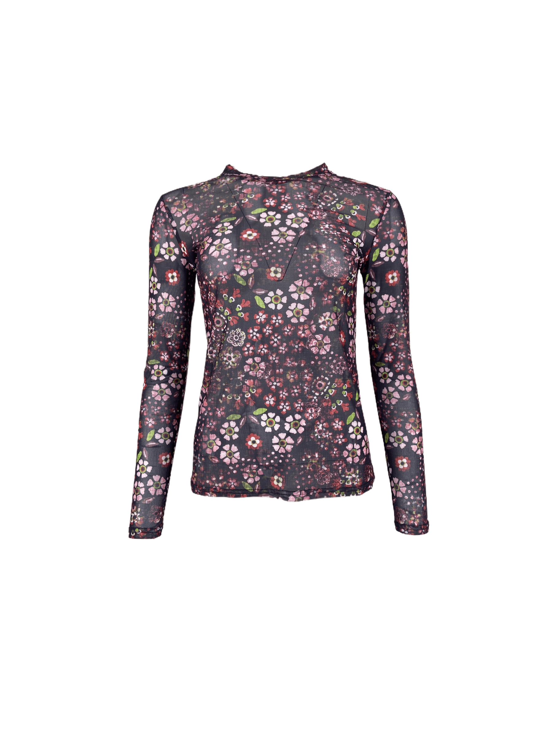 Black Colour Annie Mesh Blouse(+Farver)