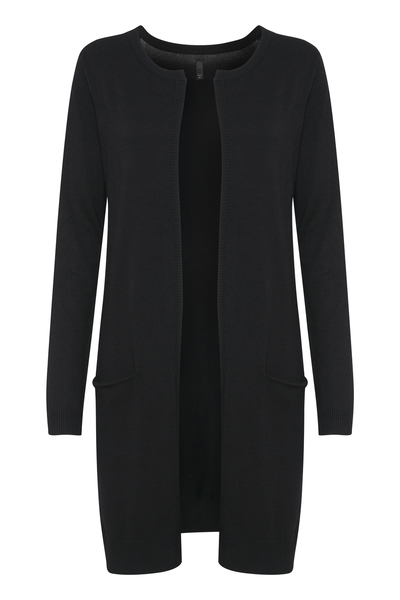 SARA LONG CARDIGAN PULZ (+FARVER) SORT / XXL Seminkjole