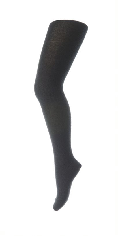 TIGHTS WOOL/COTTON PLAIN (+FARVER) BLACK / XS Seminkjole